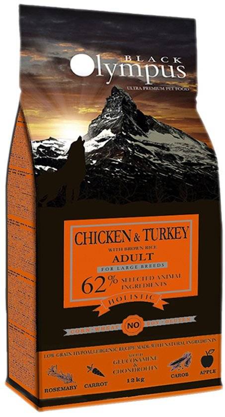 ΤΡΟΦΗ ΣΚΥΛΟΥ BLACK OLYMPUS ADULT MAXI ΚΟΤΟΠΟΥΛΟ, ΓΑΛΟΠΟΥΛΑ - ΚΑΣΤΑΝΟ ΡΥΖΙ 12KG BLACK OLYMPUS