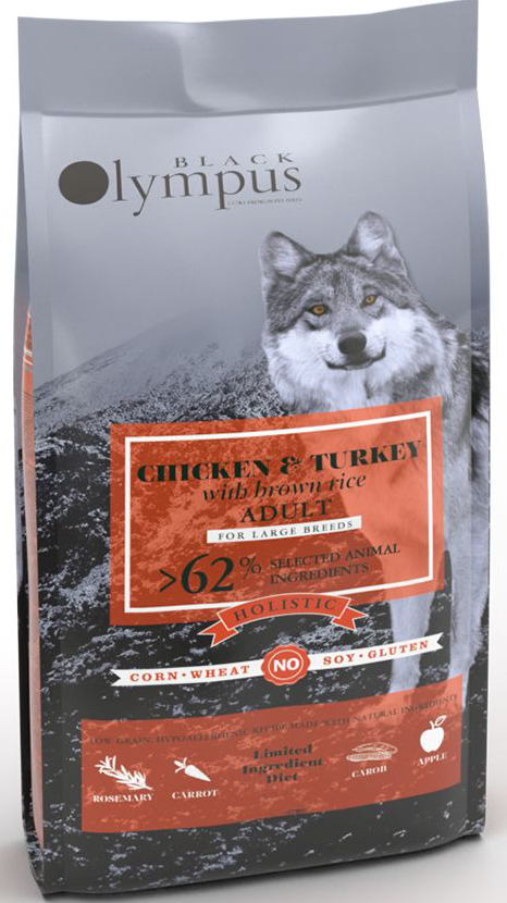 ΤΡΟΦΗ ΣΚΥΛΟΥ BLACK OLYMPUS ADULT MAXI ΚΟΤΟΠΟΥΛΟ, ΓΑΛΟΠΟΥΛΑ - ΚΑΣΤΑΝΟ ΡΥΖΙ 12KG