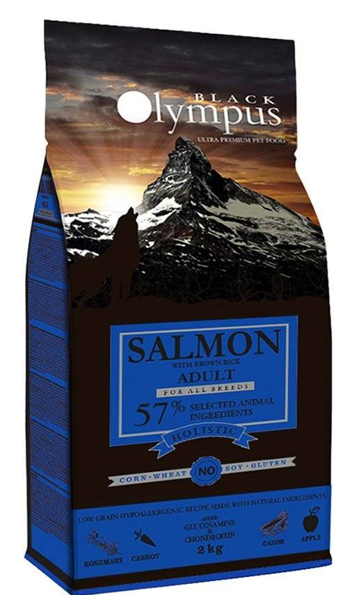 BLACK OLYMPUS ΤΡΟΦΗ ΣΚΥΛΟΥ BLACK OLYMPUS MEDIUM ADULT ΣΟΛΟΜΟΣ - ΚΑΣΤΑΝΟ ΡΥΖΙ 12KG