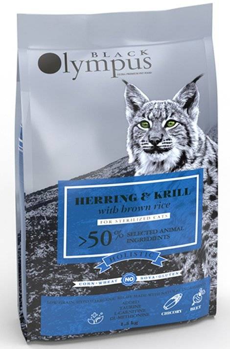 ΤΡΟΦΗ ΓΑΤΑΣ BLACK OLYMPUS STERILISED ΡΕΓΓΑ - KRILL 1.5KG BLACK OLYMPUS
