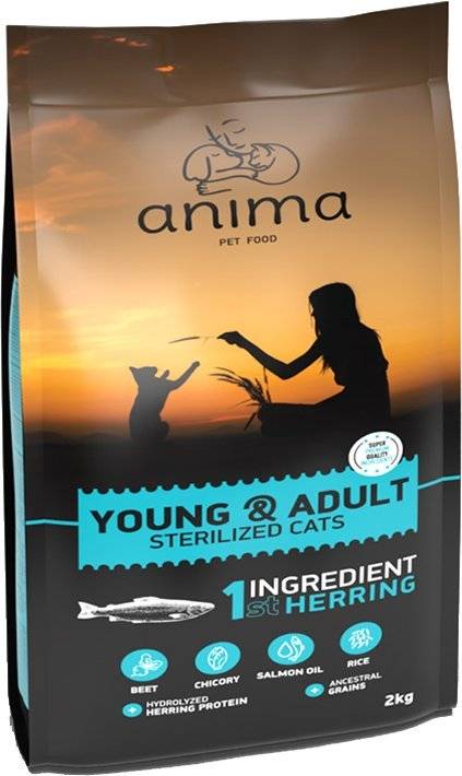 ΤΡΟΦΗ ΓΑΤΑΣ ANIMA YOUNG, ADULT - SENIOR STERILISED ΡΕΓΓΑ 10KG