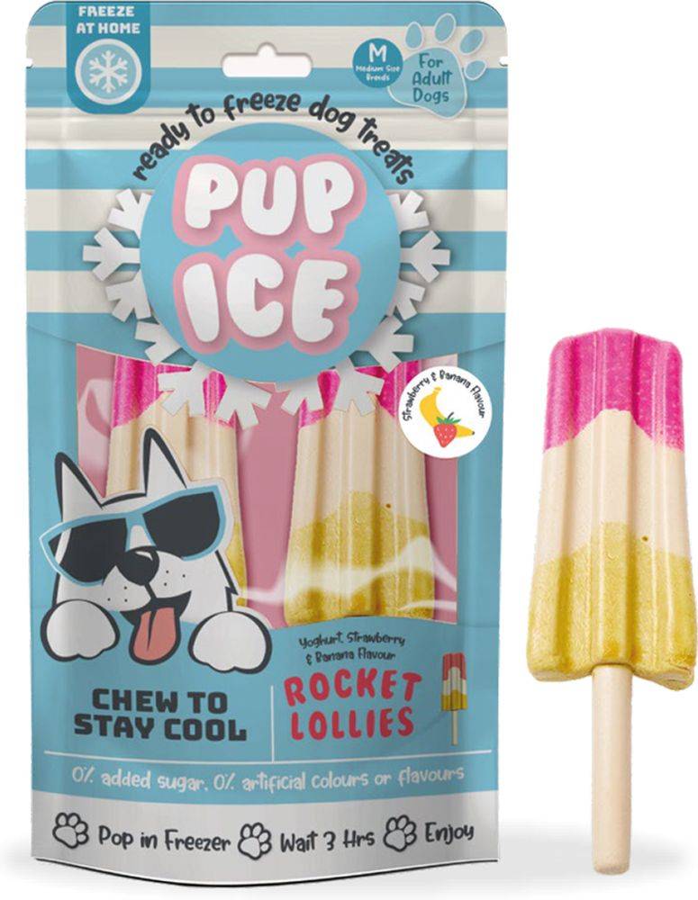 PUP ICE ΠΑΓΩΤΟ PUP ICE ΜΠΑΝΑΝΑ-ΦΡΑΟΥΛΑ 2ΤΜΧ 90GR