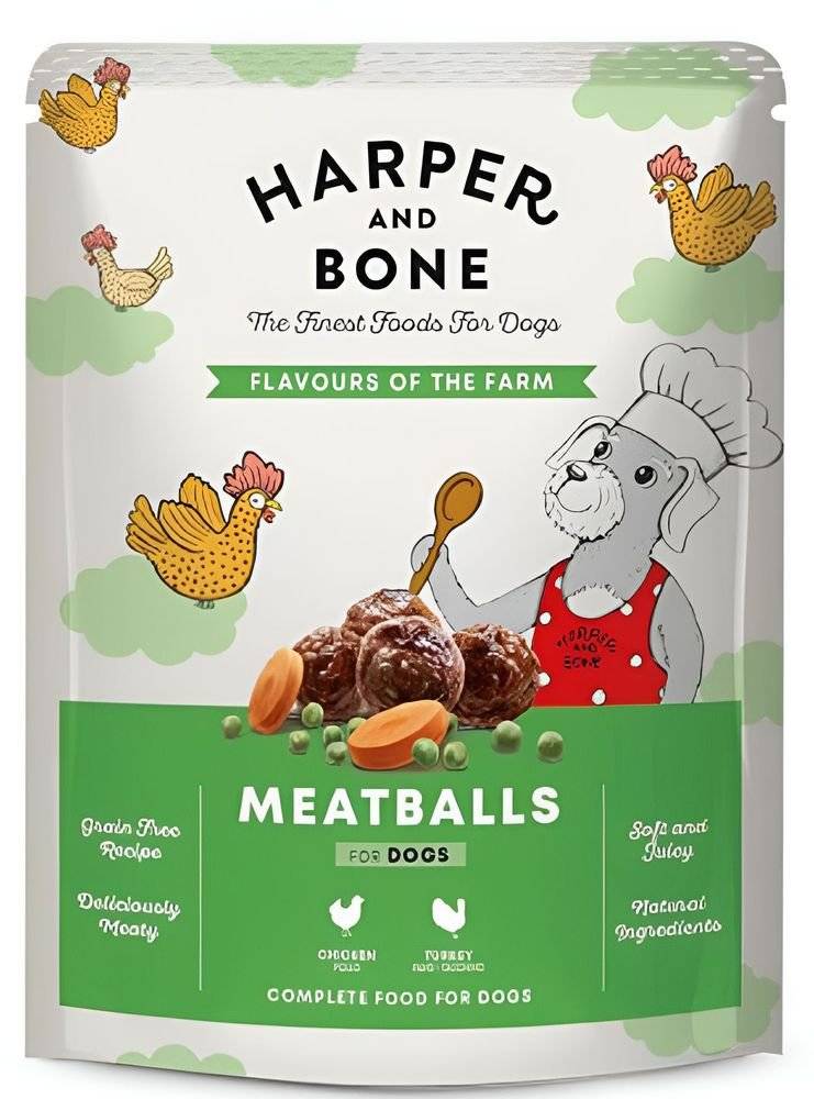ΥΓΡΗ ΤΡΟΦΗ ΣΚΥΛΟΥ HARPER - BONE MEATBALLS FLAVOURS OF THE FARM 300GR