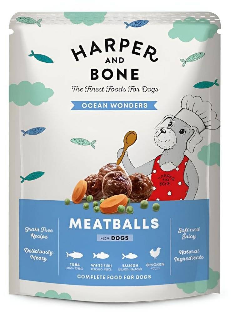 HARPER - BONE ΥΓΡΗ ΤΡΟΦΗ ΣΚΥΛΟΥ HARPER - BONE MEATBALLS OCEAN WONDERS 300GR