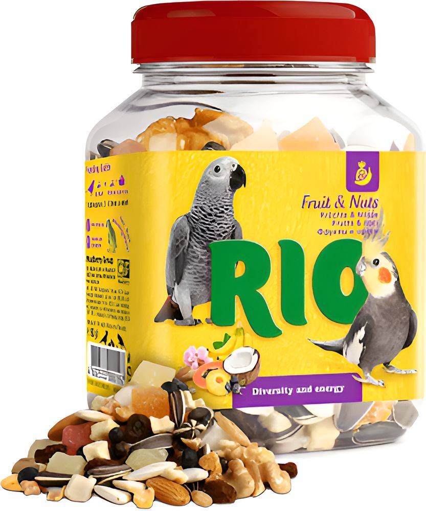 ΤΡΟΦΗ RIO FRUITS AND NUTS MIX NATURAL ΓΙΑ ΜΙΚΡΟΥΣ ΚΑΙ ΜΕΣΑΙΟΥΣ ΠΑΠΑΓΑΛΟΥΣ 160GR RIO