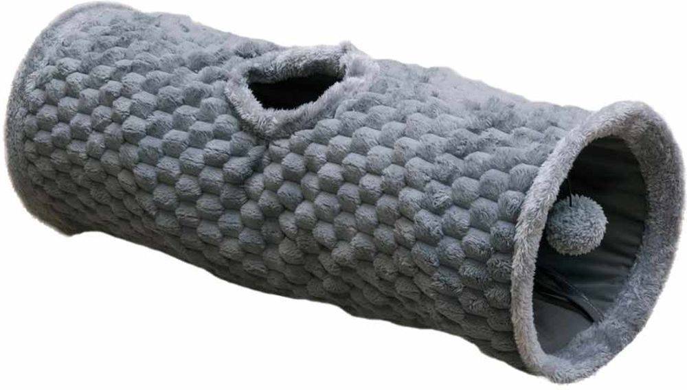 NOBBY ΠΑΙΧΝΙΔΙ ΤΟΥΝΕΛ NOBBY PLUSH TUNNEL DIAMOND GREY (27X90CM)
