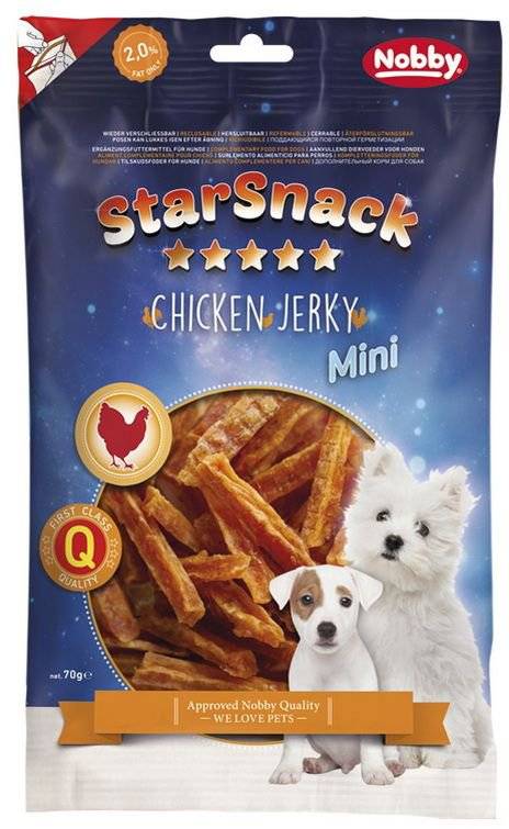 ΣΝΑΚ ΣΚΥΛΟΥ NOBBY STARSNACK MINI CHICKEN JERKY (70GR) NOBBY