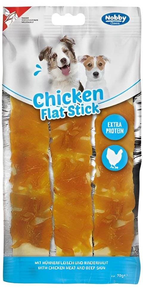 ΣΝΑΚ ΣΚΥΛΟΥ NOBBY STARSNACK CLASSIC BBQ CHICKEN FLAT STICK (70GR)