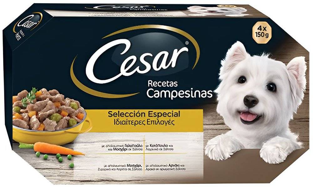 CESAR ΚΟΝΣΕΡΒΑ ΣΚΥΛΟΥ CESAR ΓΑΛΟΠΟΥΛΑ, ΚΟΤΟΠΟΥΛΟ, ΜΟΣΧΑΡΙ - ΑΡΝΙ (4ΤΜΧ X 150GR)