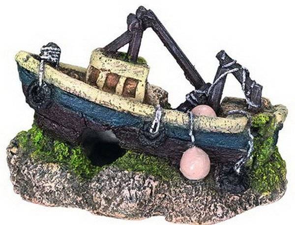 ΔΙΑΚΟΣΜΗΤΙΚΟ ΕΝΥΔΡΕΙΟΥ NOBBY AQUA ORNAMENT BOAT (13X6,7X8,7CM) NOBBY