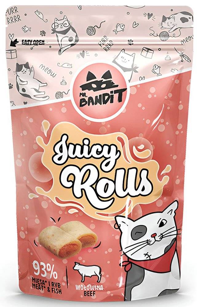 ΛΙΧΟΥΔΙΑ ΓΑΤΑΣ VET EXPERT MR BANDIT JUICY ROLLS BEEF (40 GR) VET EXPERT
