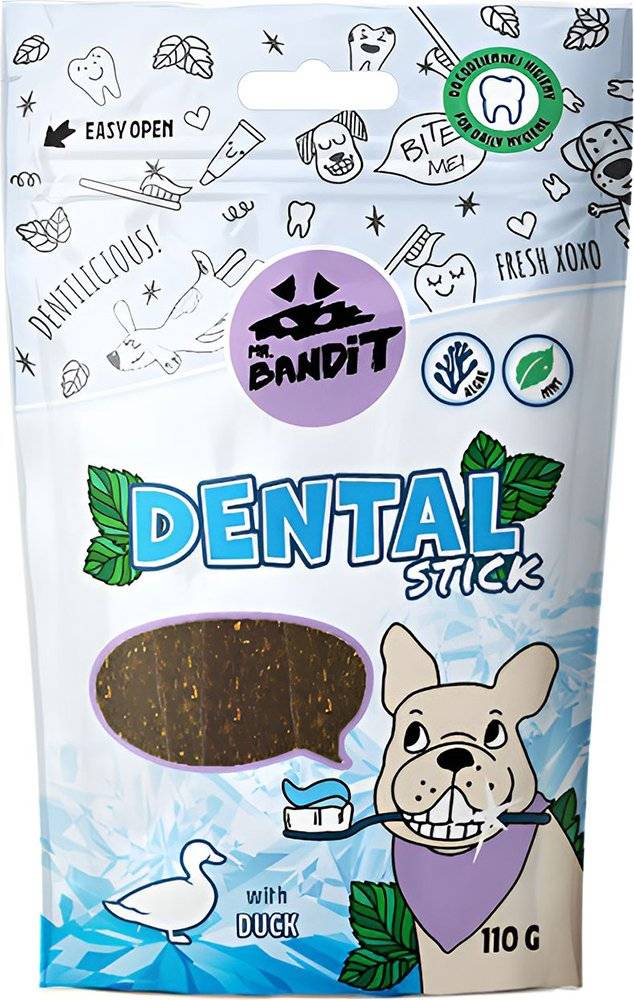 VET EXPERT ΟΔΟΝΤΙΚΑ ΣΤΙΚΣ ΣΚΥΛΟΥ VET EXPET MR BANDIT DENTAL STICKS DUCK (3 ΤΜΧ / 110 GR)