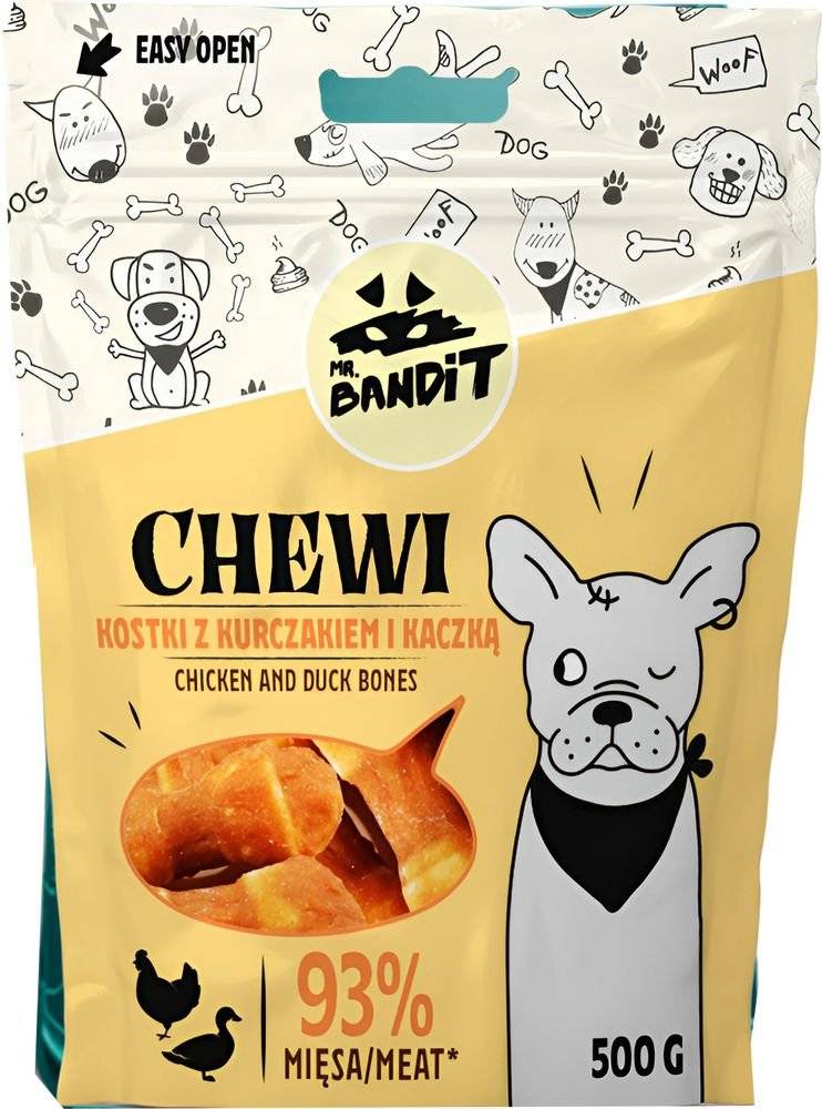 ΛΙΧΟΥΔΙΕΣ ΣΚΥΛΟΥ VET EXPERT MR BANDIT CHEWI CHICKEN - DUCK BONES (500 GR)