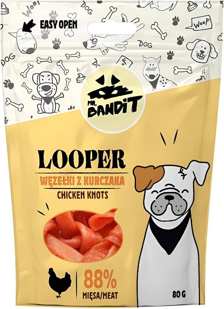 ΛΙΧΟΥΔΙΕΣ ΣΚΥΛΟΥ VET EXPERT MR BANDIT LOOPER CHICKEN KNOTS (80GR) VET EXPERT