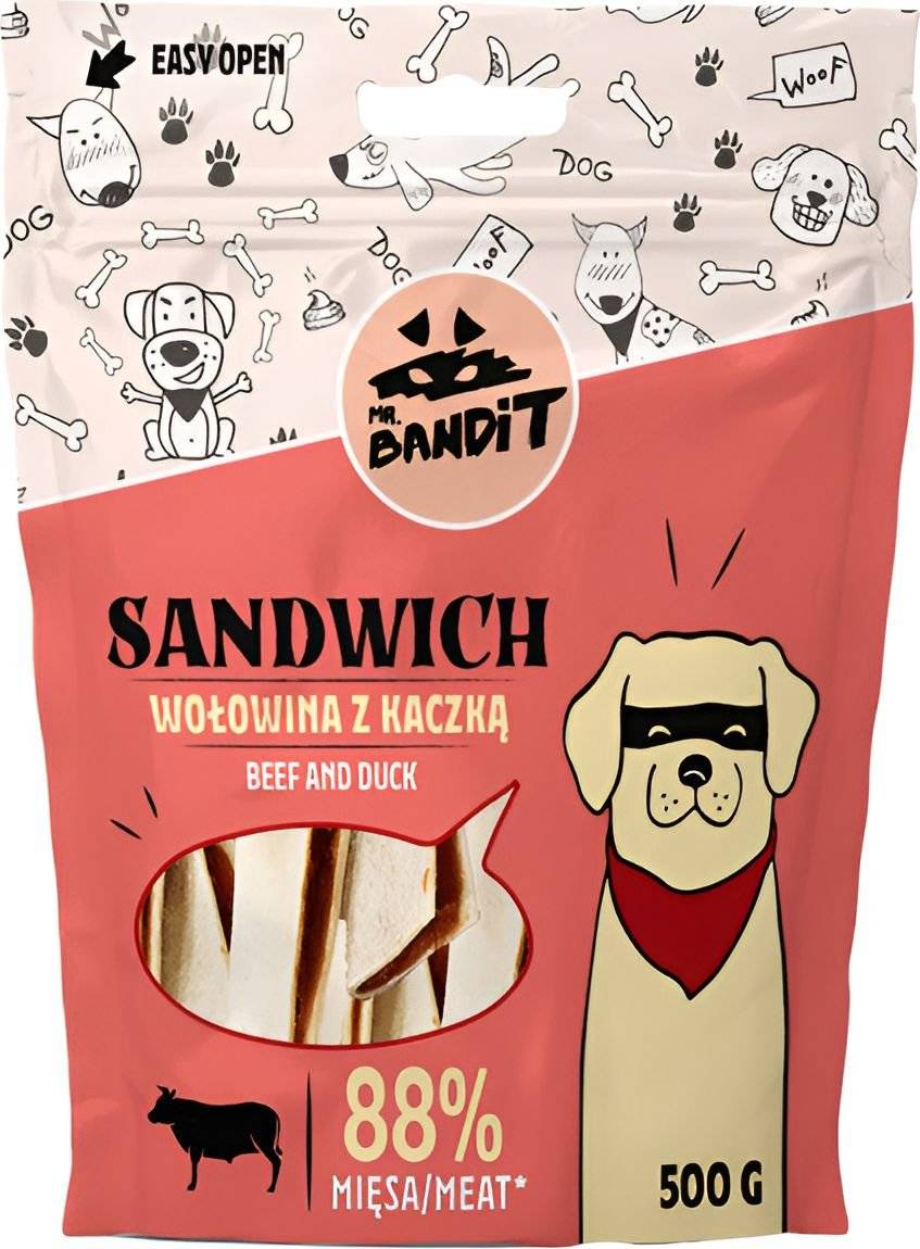 ΛΙΧΟΥΔΙΕΣ ΣΚΥΛΟΥ VET EXPERT MR BANDIT SANDWICH BEEF WITH DUCK (500 GR)