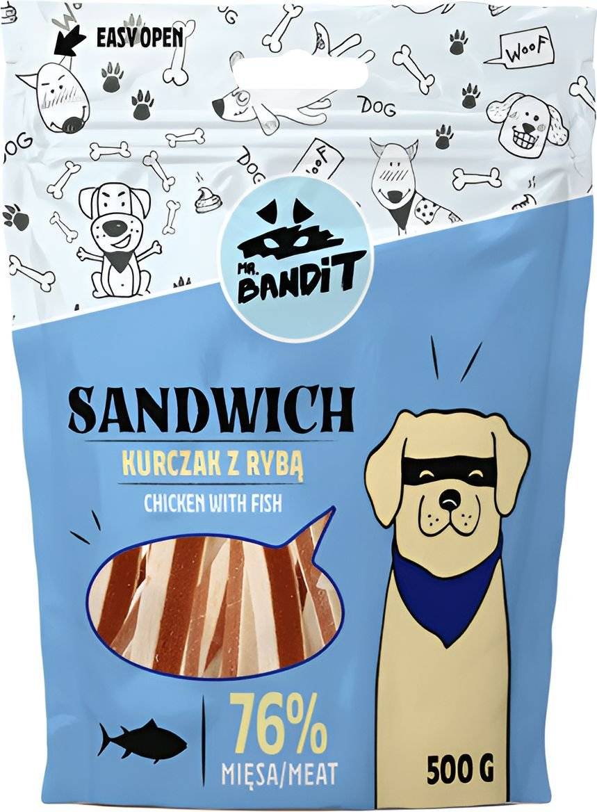ΛΙΧΟΥΔΙΕΣ ΣΚΥΛΟΥ VET EXPERT MR BANDIT SANDWICH CHICKEN WITH FISH (500 GR)