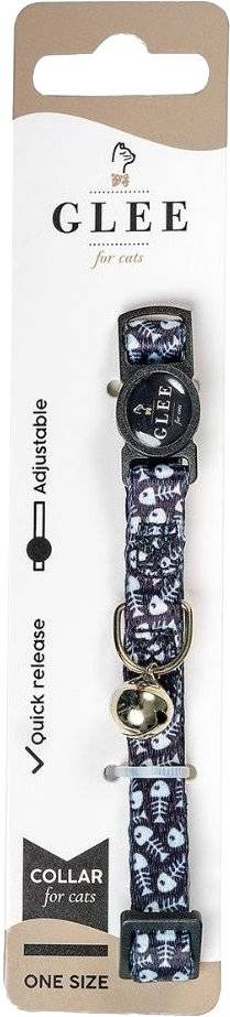 ΠΕΡΙΛΑΙΜΙΟ ΓΑΤΑΣ GLEE ΙΜΑΝΤΑ ΜΕ ΠΛΑΣΤΙΚΟ ΚΟΥΜΠΩΜΑ - ΚΟΥΔΟΥΝΑΚΙ GREY FISHBONE (10MMX30CM)