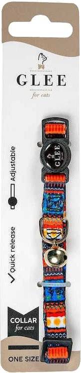 GLEE ΠΕΡΙΛΑΙΜΙΟ ΓΑΤΑΣ GLEE ΙΜΑΝΤΑ ΜΕ ΠΛΑΣΤΙΚΟ ΚΟΥΜΠΩΜΑ - ΚΟΥΔΟΥΝΑΚΙ MULTICOLOR RED (10MMX30CM)