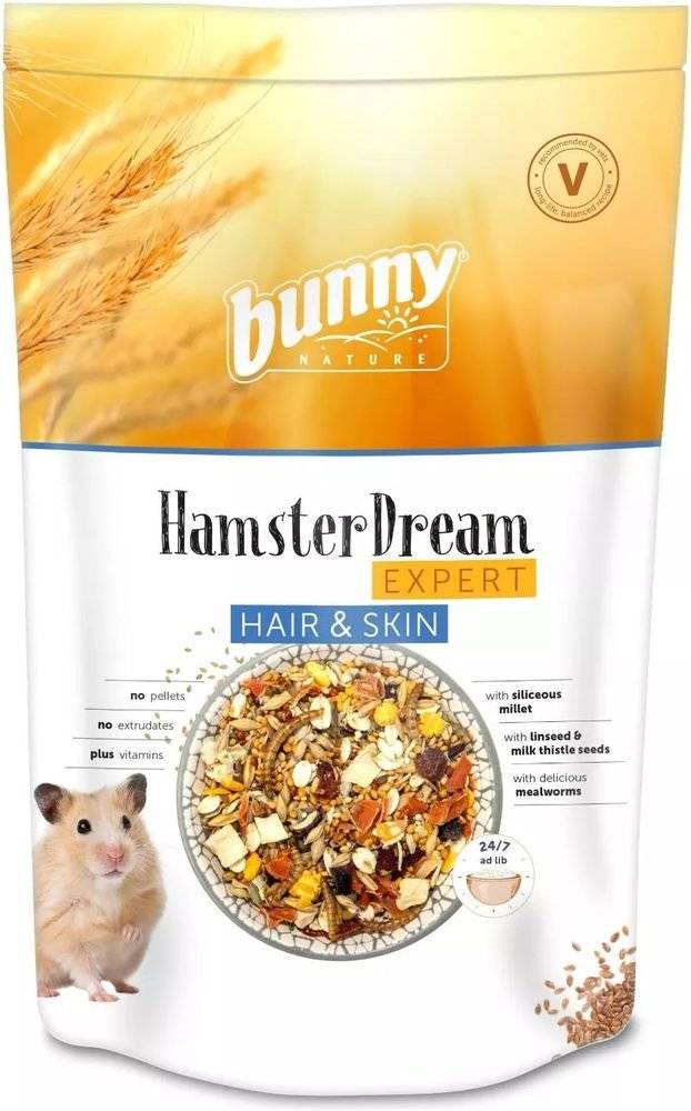 ΤΡΟΦΗ ΓΙΑ ΧΑΜΣΤΕΡ BUNNY NATURE DREAM EXPERT HAIR - SKIN (500GR) BUNNY NATURE