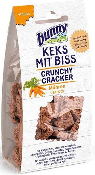 BUNNY NATURE ΣΝΑΚ ΓΙΑ ΧΑΜΣΤΕΡ BUNNY NATURE CRUNCHY CRACKER ΜΕ ΚΑΡΟΤΟ (50GR)