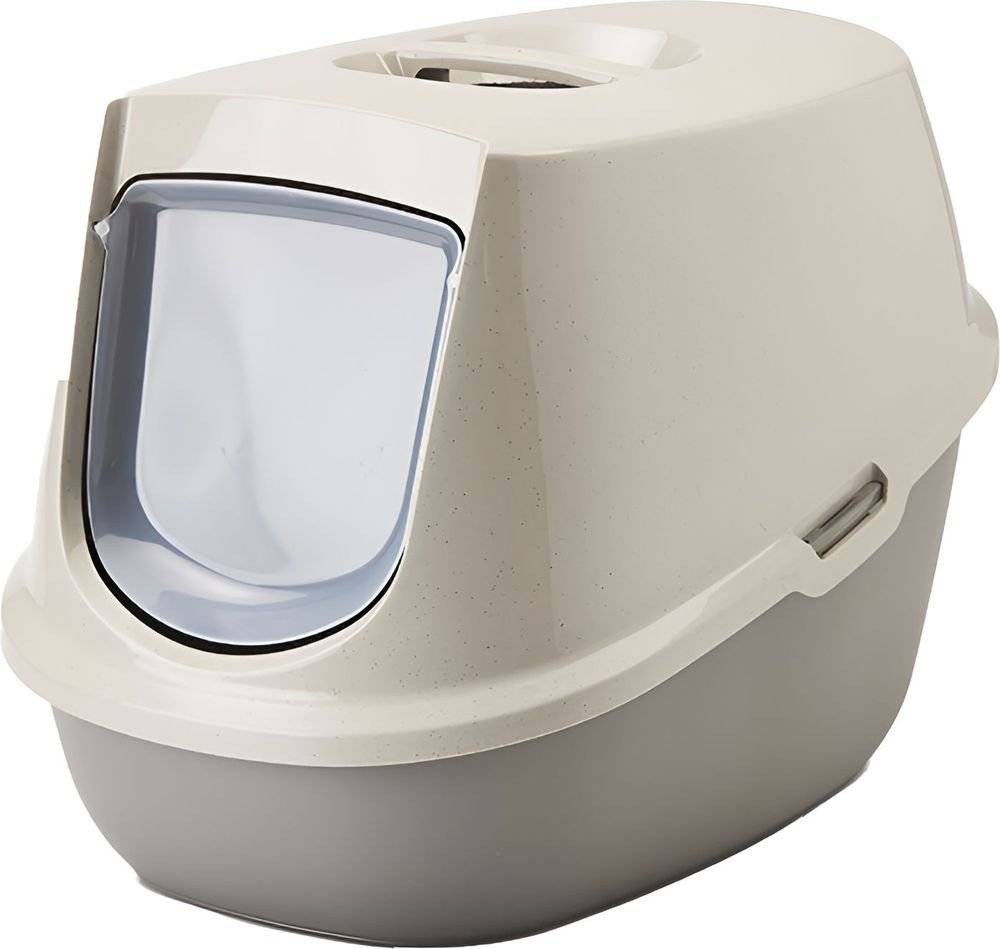 ΤΟΥΑΛΕΤΑ ΓΑΤΑΣ SAVIC MANON HAPPY PLANET ΚΛΕΙΣΤΗ ΜΠΕΖ ΓΚΡΙ (54,5X39X39CM)