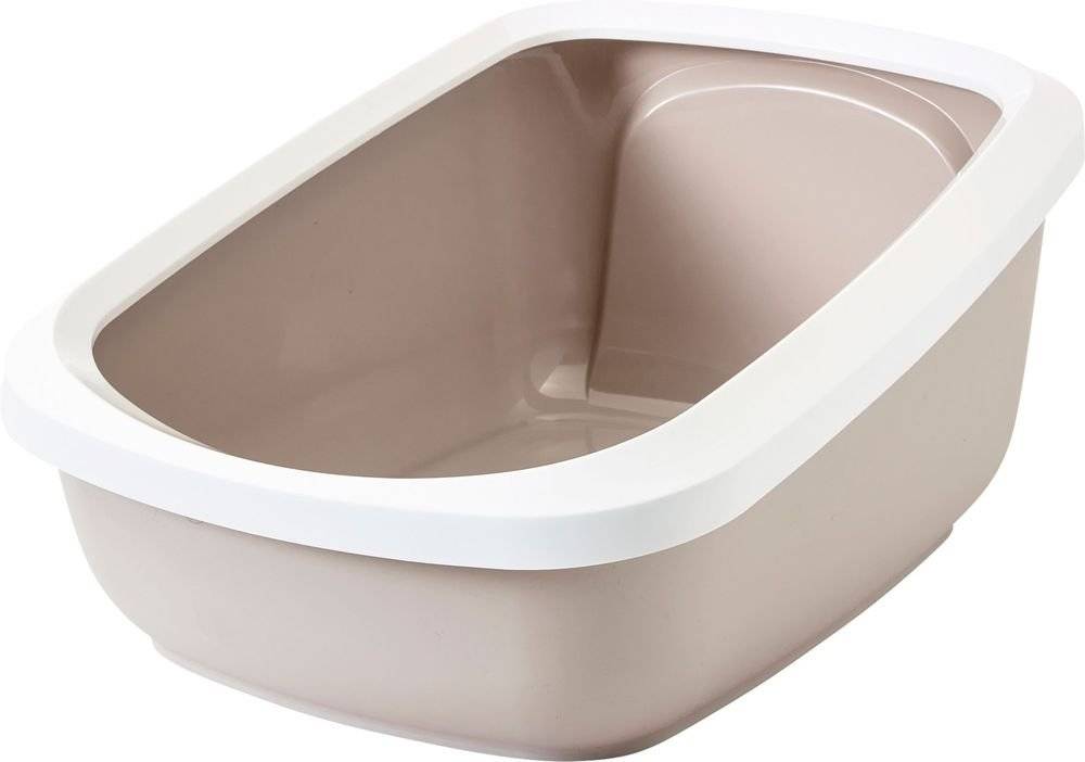 ΛΕΚΑΝΗ ΓΑΤΑΣ SAVIC ASEO JUMBO ΒΑΘΙΑ ΛΕΥΚΟ MOKA (67,5X48,5X28CM) SAVIC