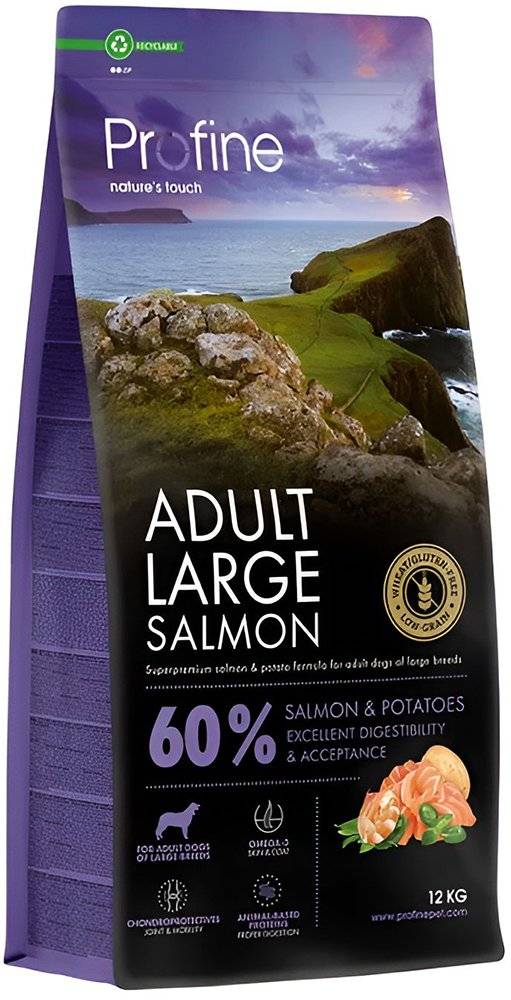 ΤΡΟΦΗ PROFINE ADULT LARGE BREED ΣΟΛΟΜΟΣ - ΠΑΤΑΤΑ (12KG)