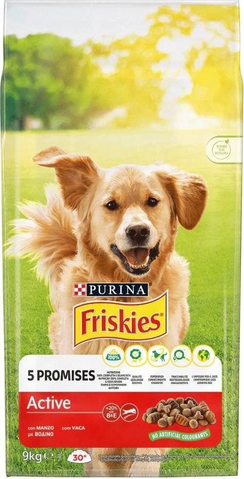 ΞΗΡΑ ΤΡΟΦΗ ΣΚΥΛΟΥ FRISKIES ACTIVE ΒΟΔΙΝΌ 9KG