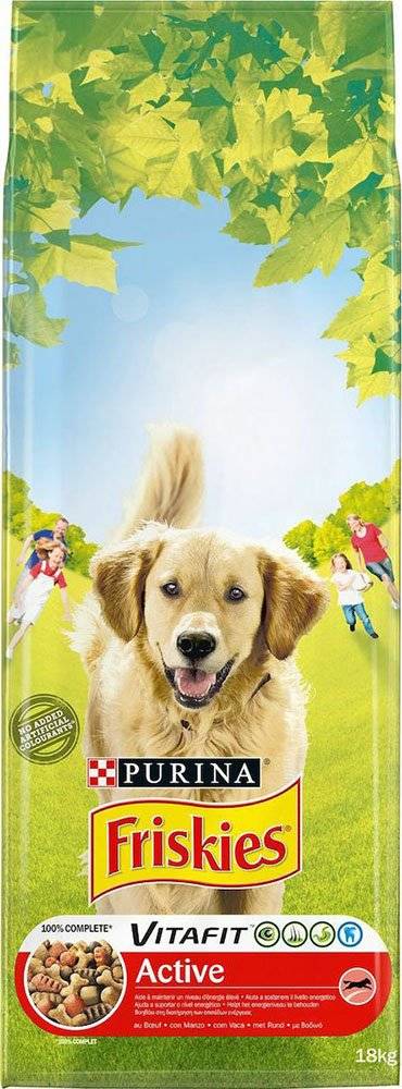 ΞΗΡΑ ΤΡΟΦΗ ΣΚΥΛΟΥ FRISKIES ACTIVE ΒΟΔΙΝΌ 18KG
