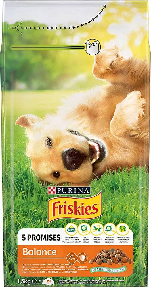 ΞΗΡΑ ΤΡΟΦΗ ΣΚΥΛΟΥ FRISKIES BALANCE ΚΟΤΟΠΟΥΛΟ - ΠΡΟΣΘΕΤΑ ΛΑΧΑΝΙΚΑ 1,5KG