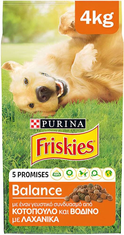 ΞΗΡΑ ΤΡΟΦΗ ΣΚΥΛΟΥ FRISKIES BALANCE ΚΟΤΟΠΟΥΛΟ - ΠΡΟΣΘΕΤΑ ΛΑΧΑΝΙΚΑ 4KG