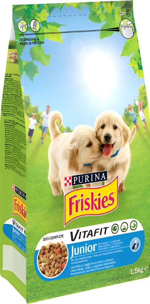 FRISKIES ΞΗΡΑ ΤΡΟΦΗ ΣΚΥΛΟΥ FRISKIES JUNIOR ΚΟΤΌΠΟΥΛΟ ΠΡΟΣΘΕΤΟ ΓΑΛΑ - ΛΑΧΑΝΙΚΑ 1,5KG