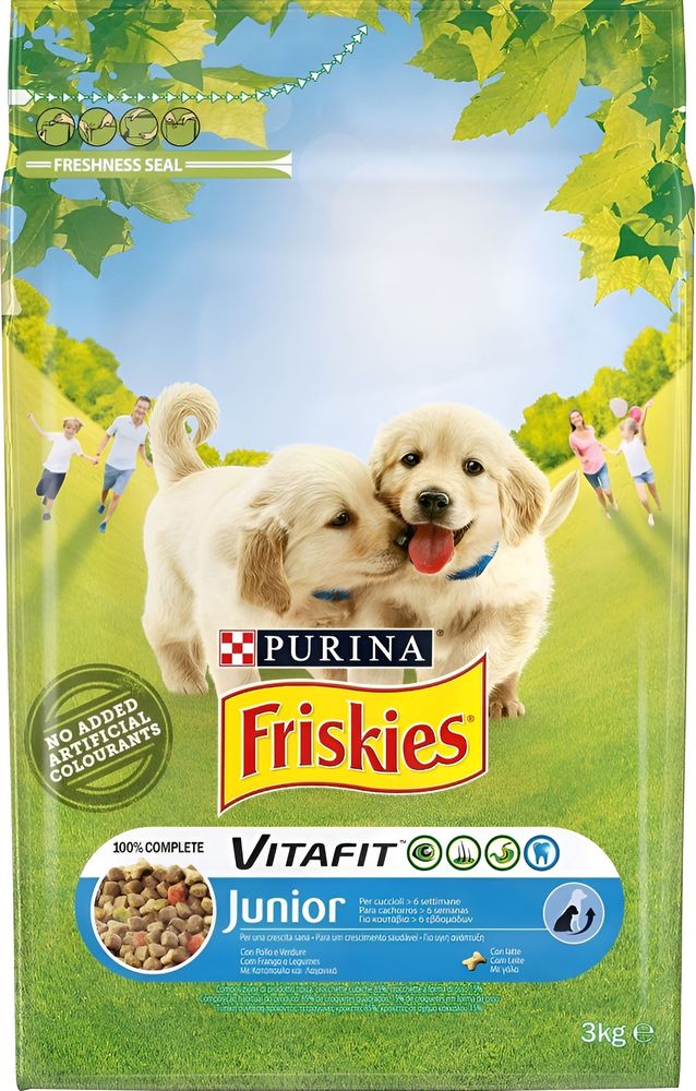 FRISKIES ΞΗΡΑ ΤΡΟΦΗ ΣΚΥΛΟΥ FRISKIES JUNIOR ΚΟΤΌΠΟΥΛΟ ΠΡΟΣΘΕΤΟ ΓΑΛΑ - ΛΑΧΑΝΙΚΑ 3KG