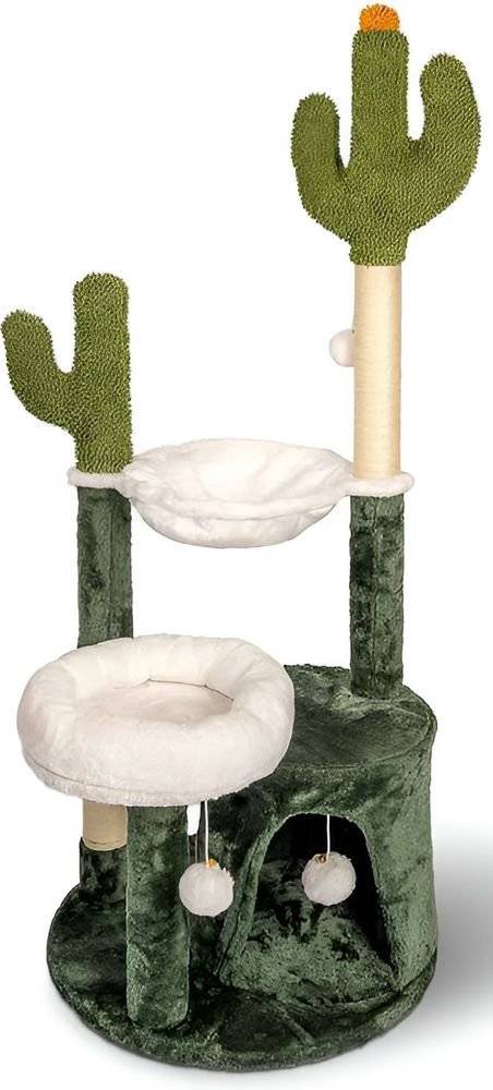 GLEE ΝΥΧΟΔΡΟΜΙΟ ΓΑΤΑΣ GLEE DOUBLE CACTUS ΠΡΑΣΙΝΟ (49X49X125CM)