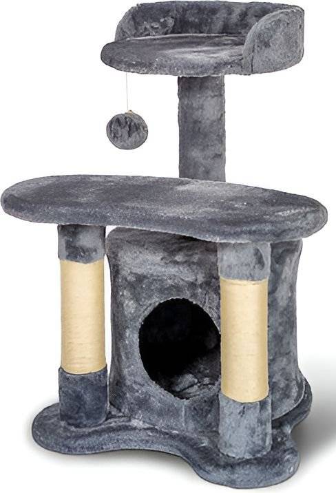 GLEE ΝΥΧΟΔΡΟΜΙΟ ΓΑΤΑΣ GLEE AURORA ΣΚΟΥΡΟ ΓΚΡΙ (40X40X65CM)