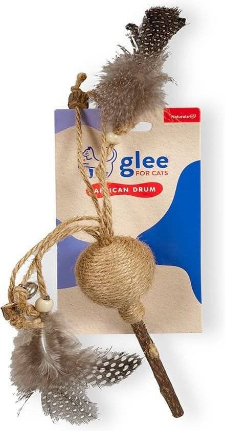 ΠΑΙΧΝΙΔΙ ΓΑΤΑΣ GLEE AFRICAN DRUM ΜΕ JUTE - ACTINIDIA (16X4,7CM)