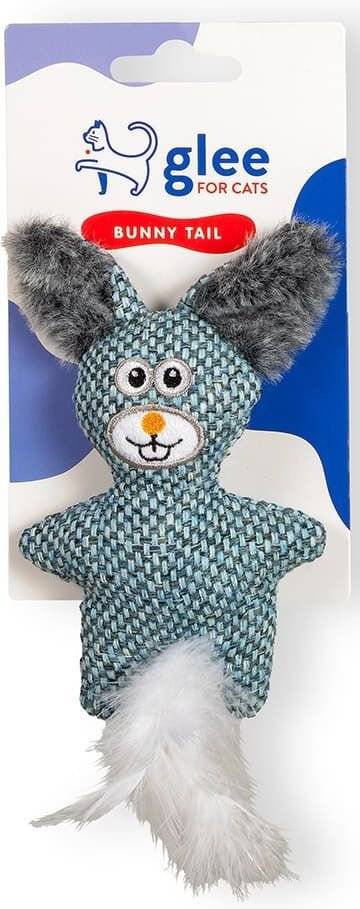 GLEE ΠΑΙΧΝΙΔΙ ΓΑΤΑΣ GLEE BUNNY FEATHER TAIL ΜΠΛΕ