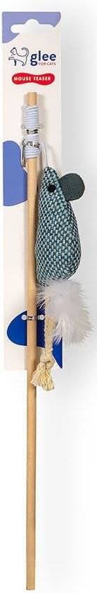 GLEE ΠΑΙΧΝΙΔΙ ΓΑΤΑΣ GLEE MOUSE TEASER ΜΠΛΕ ΜΕ CATNIP (40X10X4CM)
