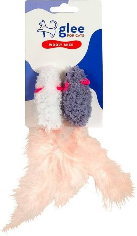 ΠΑΙΧΝΙΔΙ ΓΑΤΑΣ GLEE WOOLY MICE TWINS (7,5X3,5CM)
