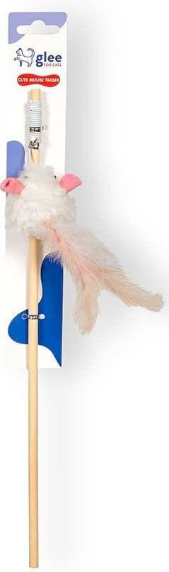 ΠΑΙΧΝΙΔΙ ΓΑΤΑΣ GLEE CUTE MOUSE TEASER ΛΕΥΚΟ ΜΕ CATNIP GLEE
