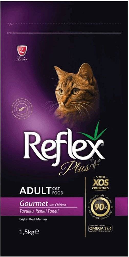 ΤΡΟΦΗ ΓΙΑ ΓΑΤΕΣ REFLEX PLUS CAT ADULT GOURMET MULTICOLOUR (1,5KG) REFLEX PLUS