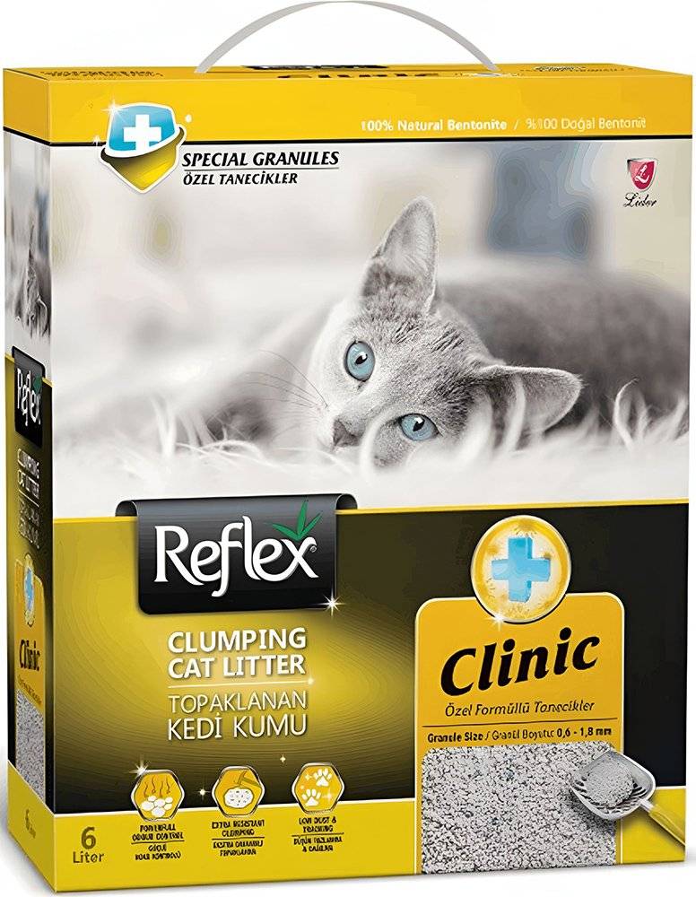 ΑΜΜΟΣ ΓΑΤΑΣ REFLEX CLUMPING CAT LITTER BENTONITE CLINIC FRESH SCENTED (6L) REFLEX