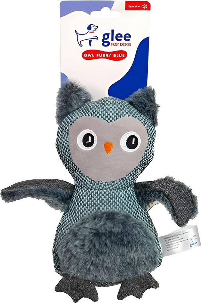 ΠΑΙΧΝΙΔΙ GLEE OWL FURRY BELLY ΜΠΛΕ SQUEAKΥ (23CM) GLEE