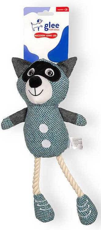 ΠΑΙΧΝΙΔΙ GLEE RACCOON ROPE LONG LEG ΜΠΛΕ SQUEAKΥ (35CM) GLEE
