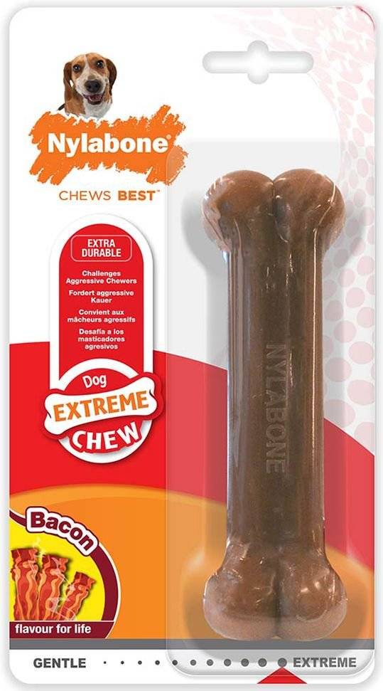NYLABONE ΜΑΣΗΤΙΚΟ ΠΑΙΧΝΙΔΙ NYLABONE DURA CHEW BACON M