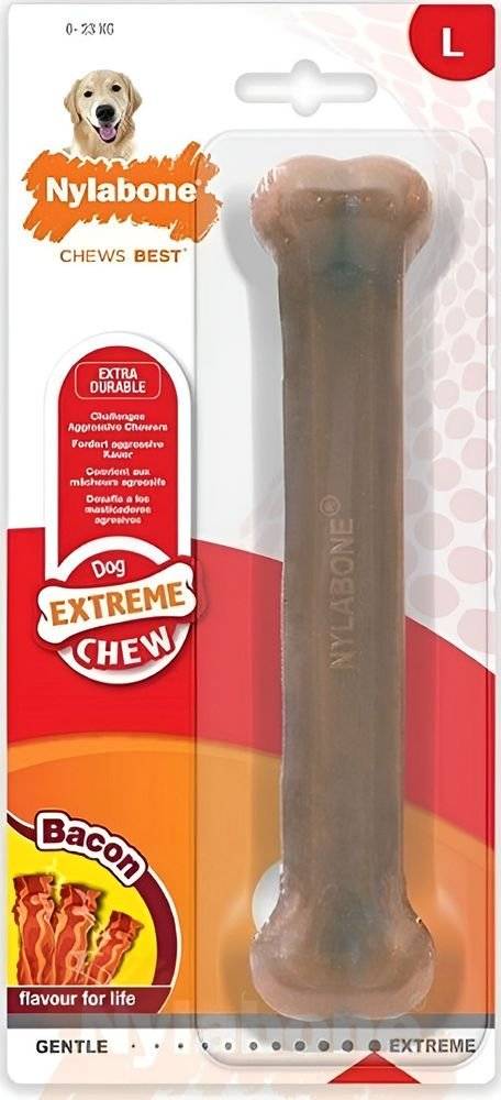 ΜΑΣΗΤΙΚΟ ΠΑΙΧΝΙΔΙ NYLABONE DURA CHEW BACON L (19CM) NYLABONE