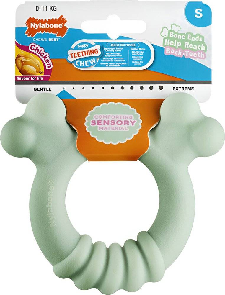 NYLABONE ΜΑΣΗΤΙΚΟ ΠΑΙΧΝΙΔΙ NYLABONE PUPPY TACTILE RING CHICKEN S