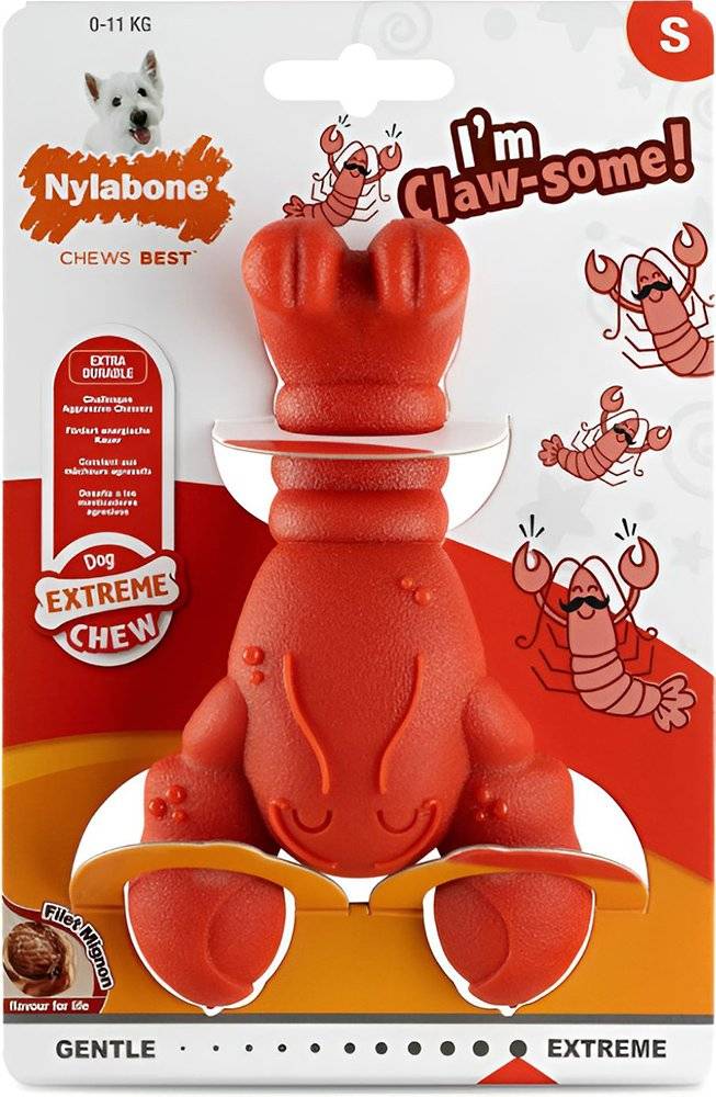 NYLABONE ΜΑΣΗΤΙΚΟ ΠΑΙΧΝΙΔΙ NYLABONE EXTREME CHEW LOBSTER FILET MIGNON S