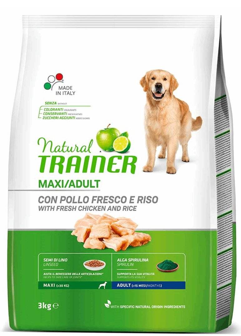 ΤΡΟΦΗ ΣΚΥΛΟΥ TRAINER NATURAL MAXI ADULT ΚΟΤΟΠΟΥΛΟ (3KG)