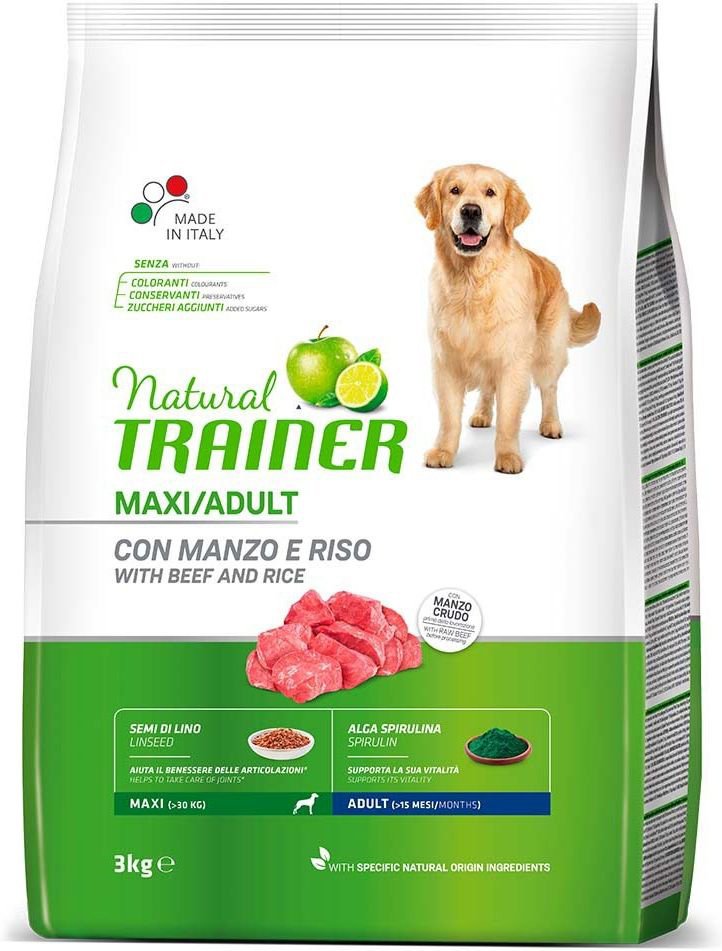 TRAINER ΤΡΟΦΗ ΣΚΥΛΟΥ TRAINER NATURAL MAXI ADULT ΒΟΔΙΝΟ (3KG)
